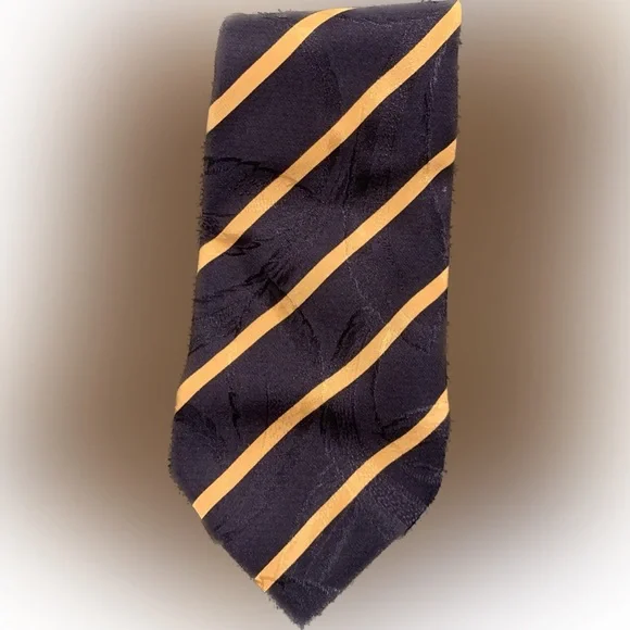 Designer Stefano Ricci for Battaglia Beverly Hills Striped Leaves Silk Tie - Picture 1 of 4